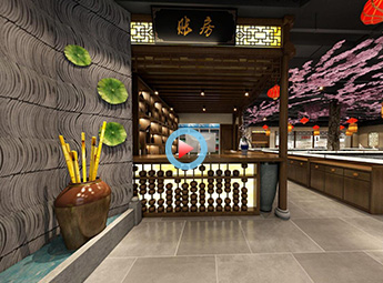 紹興520平米中式風(fēng)格火鍋店設(shè)計裝修全景案例效果圖